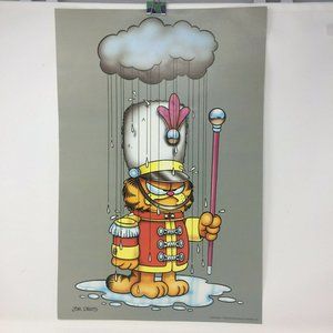 Garfield Marching Band Drum Major Raining Poster